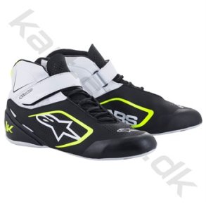 Alpinestars Tech-1 K v2 sko, sort/hvid/gul fluo, str. 34-47