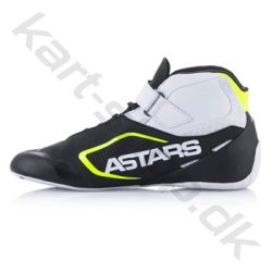 Alpinestars Tech-1 K v2 sko, sort/hvid/gul fluo, str. 34-47
