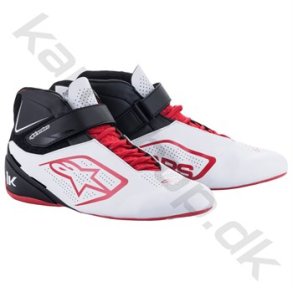 Alpinestars Tech-1 K v2 sko, hvid/sort/rd, str. 34-47