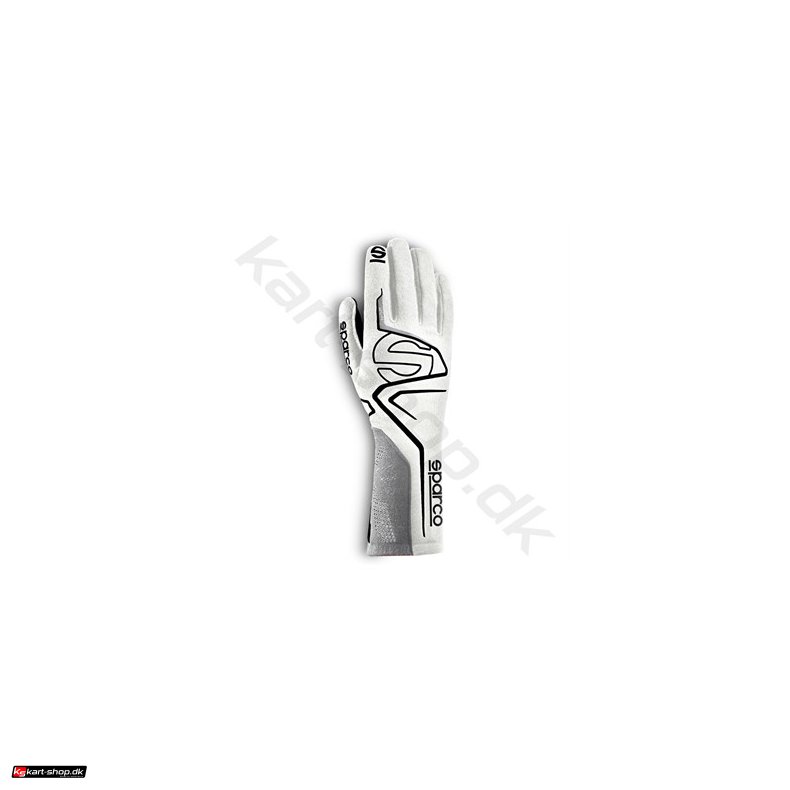 Sparco Lap handske, hvid/sort, str 8-13