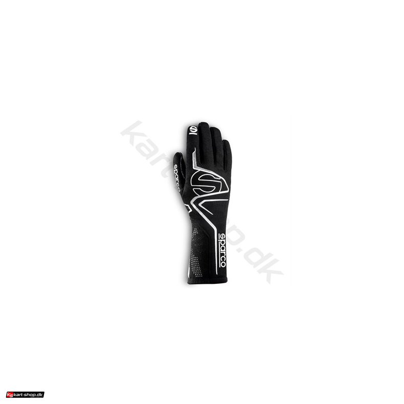 Sparco Lap handske, sort/hvid, str 8-13