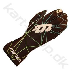 273 Karting handsker, sort/grn fluo, str. XS - XL