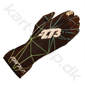 273 Karting handsker, sort/grn fluo, str. XS - XL