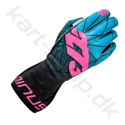 Minus 273 Poly EVO karting handsker, cyan/sort/pink, str. 3XS - XL