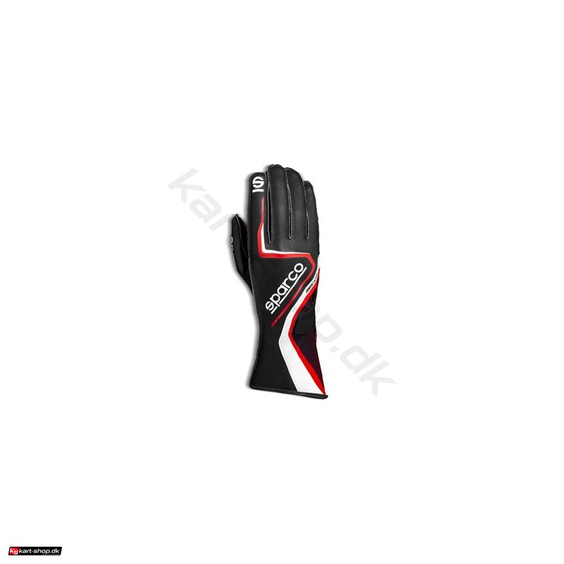 Sparco Record karting handske, sort/rd, str. 7-13