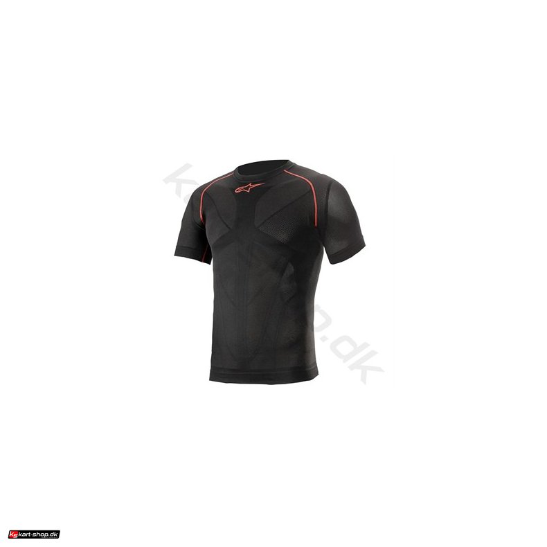 Alpinestars Ride Tech v2 Summer kortrmet top, sort/rd, Str. XS - 2XL