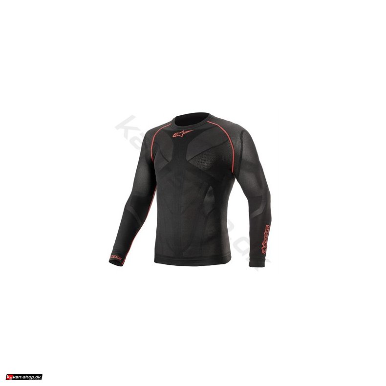 Alpinestars Ride Tech v2 Summer langrmet top, sort/rd, Str. XS - 2XL