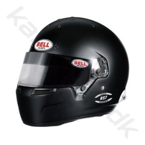 Bell RS7 Pro Mat sort hjelm m/HANS clips, str. 54 - 61+