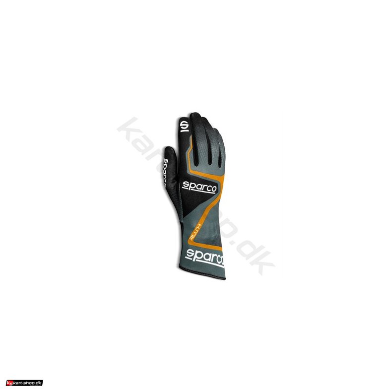 Sparco Rush karting handske, gr/orange fluo, str. 4-13