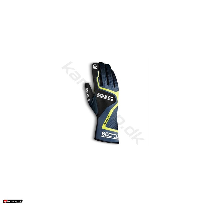 Sparco Rush karting handske, gr/gul, str. 4-13