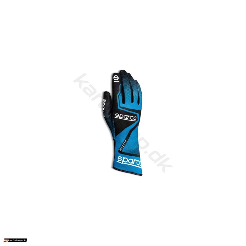 Sparco Rush karting handske, lysebl/sort, str. 4-13