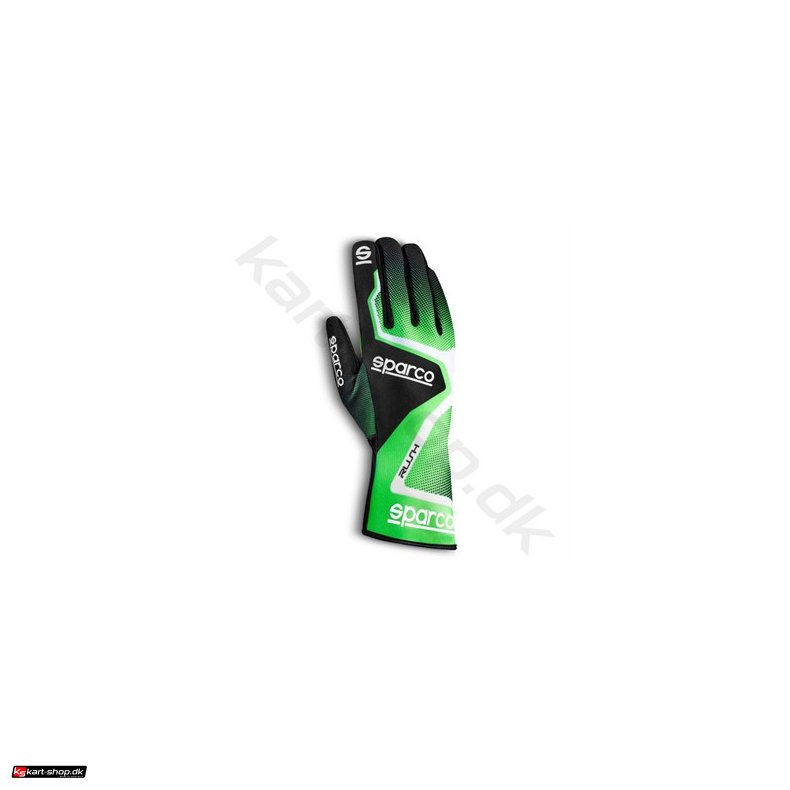 Sparco Rush karting handske, lysegrn/sort, str. 4-13