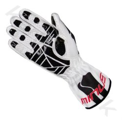 Minus 273 Skeletal karting handsker, hvid/sort/rd, str. S