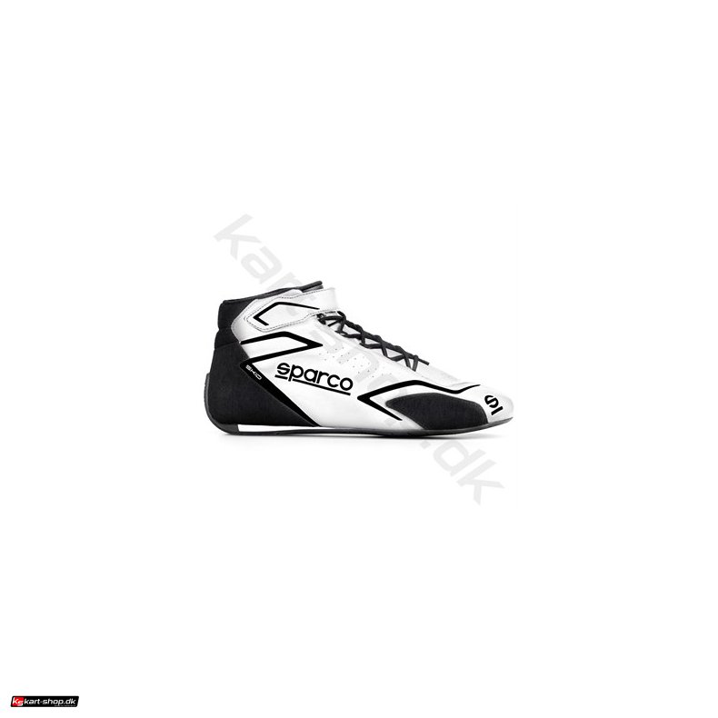 Sparco Skid sko, hvid/sort, str. 37-48