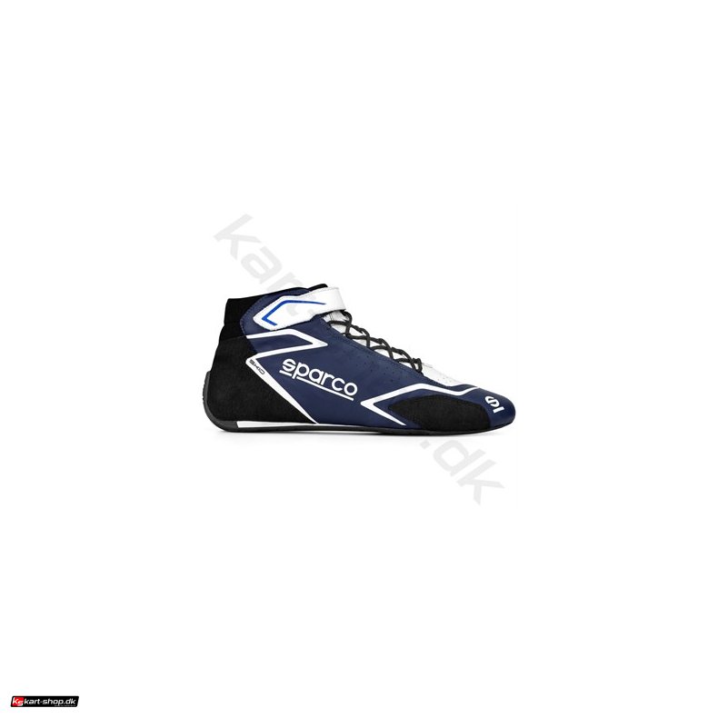 Sparco Skid sko, navy bl/hvid, str. 37-48