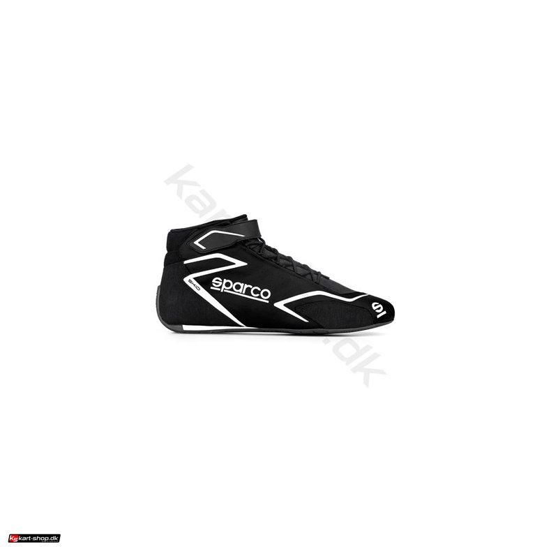 Sparco Skid sko, sort/hvid, str. 37-48