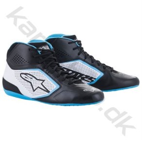 Alpinestars Tech-1 K START v2 sko, sort/hvid/lysebl, str. 34-47