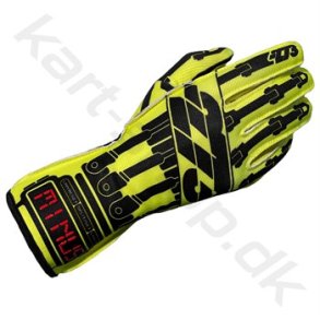 Minus 273 Supervillain karting handsker, gul fluo/sort/rd, str. 3XS - XL