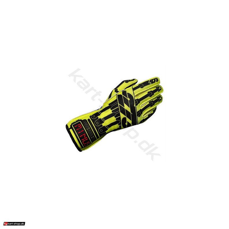 Minus 273 Supervillain karting handsker, gul fluo/sort/rd, str. 3XS - XL