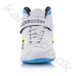 Alpinestars Tech-1 K sko, hvid/gul fluo/lysebl, str. 34-47