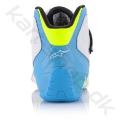 Alpinestars Tech-1 K sko, hvid/gul fluo/lysebl, str. 34-47