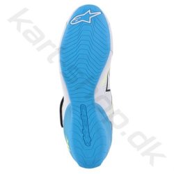 Alpinestars Tech-1 K sko, hvid/gul fluo/lysebl, str. 34-47