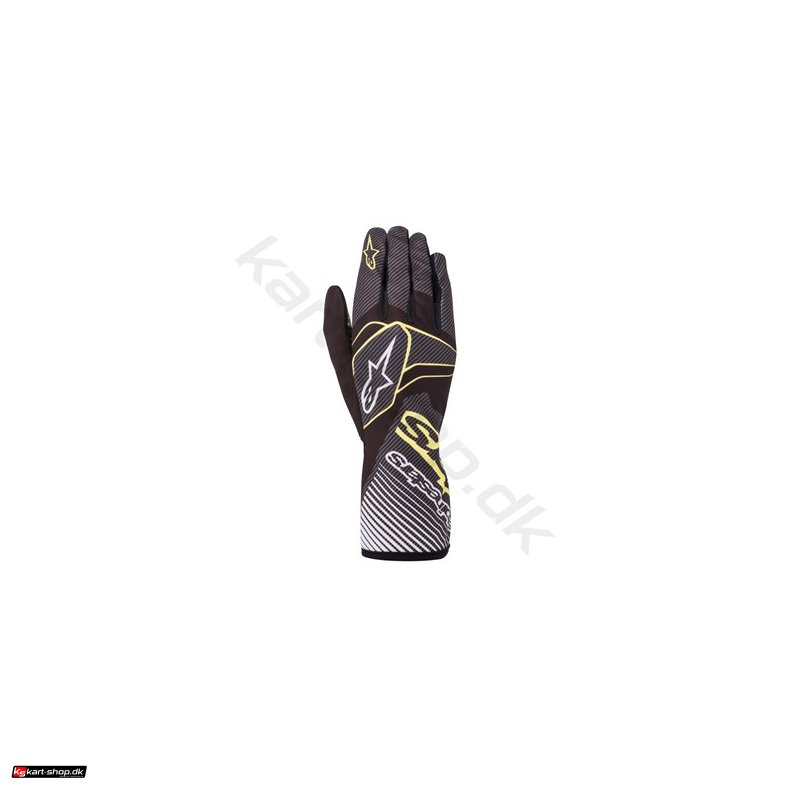 Alpinestars Tech-1 K Race v2 Carbon handske, sort/limegrn, Str. S-XXL