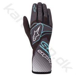 Alpinestars Tech-1 K Race v2 Carbon handske, sort/turquoise, Str. S-XXL