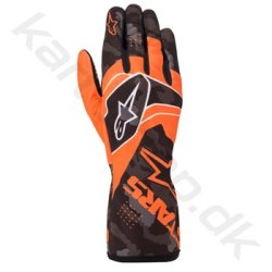Alpinestars Tech-1 K Race v2 Camo handske, orange fluo/sort, Str. S-XXL