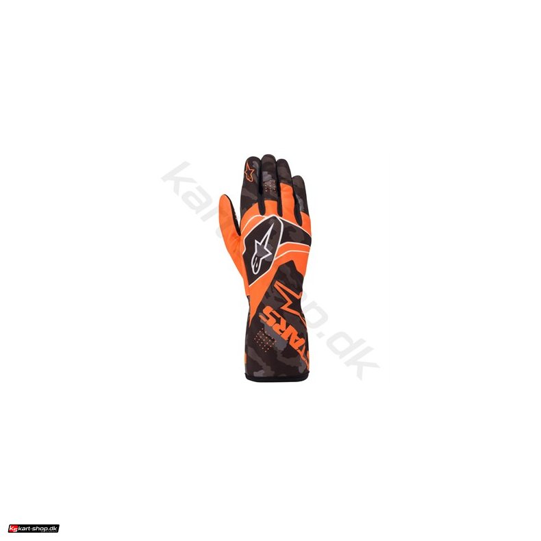 Alpinestars Tech-1 K Race v2 Camo handske, orange fluo/sort, Str. S-XXL