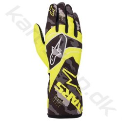 Alpinestars Tech-1 K Race v2 Camo handske, gul fluo/sort, Str. S-XXL
