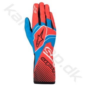 Alpinestars Tech-1 K Race v2 handske, rd fluo/cobalt bl, Str. S-XXL