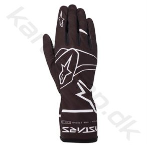 Alpinestars Tech-1 K Race v2 Solid handske, sort/hvid, Str. S-XXL
