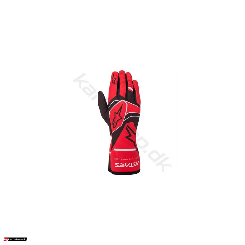Alpinestars Tech-1 K Race S v2 Solid brne handske, rd/sort/gr, Str. S-XL