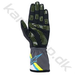 Alpinestars Tech-1 K Race S v2 Graph brne handske, sort/cyan/gul fluo, Str. S-XL