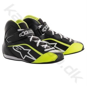 Alpinestars Tech-1 K S brne sko, sort/hvid/gul fluo, str. 30-32