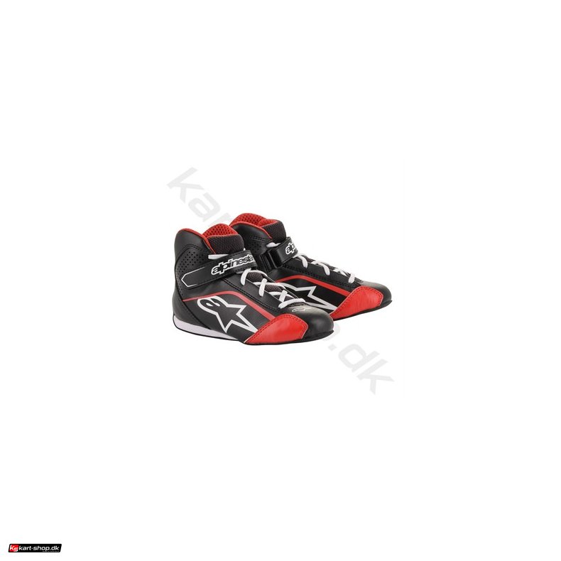 Alpinestars Tech-1 K S brne sko, sort/hvid/rd, str. 30-32