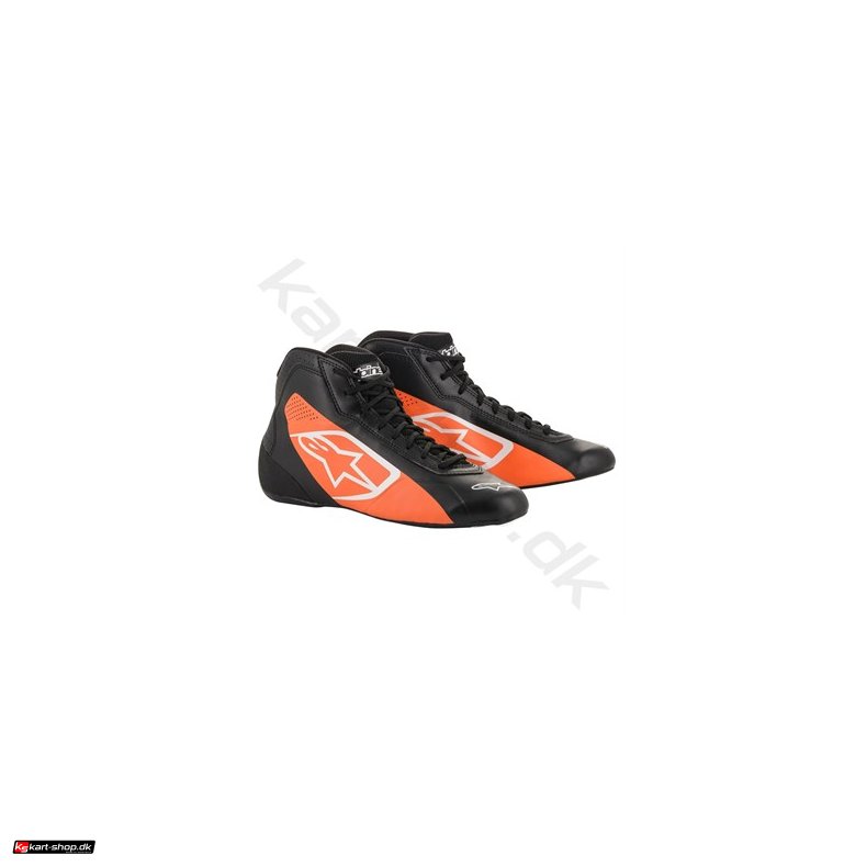 Alpinestars Tech-1 K START sko, sort/orange fluo, str. 34-47
