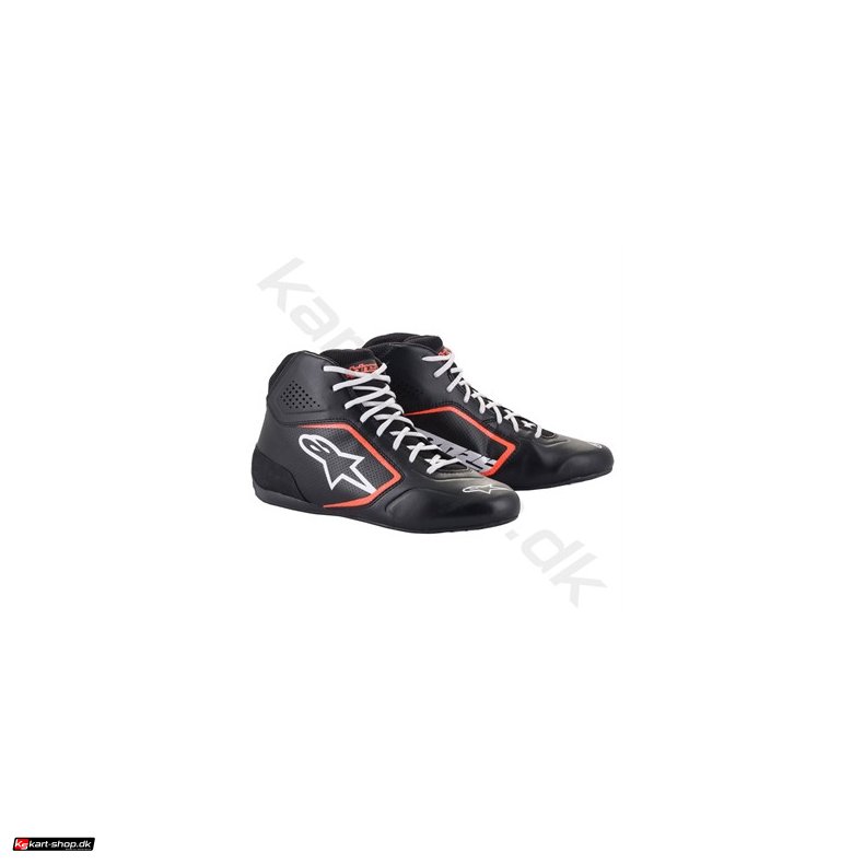 Alpinestars Tech-1 K START v2 sko, sort/hvid/rd fluo, str. 34-47