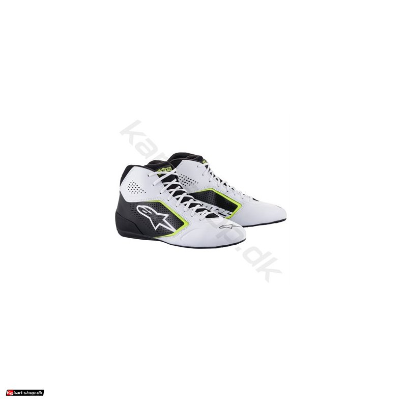 Alpinestars Tech-1 K START v2 sko, hvid/sort/gul fluo, str. 34-47