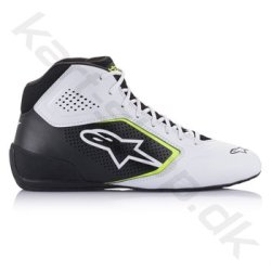 Alpinestars Tech-1 K START v2 sko, hvid/sort/gul fluo, str. 34-47