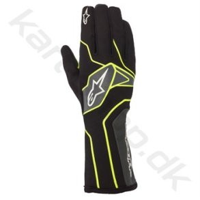 Alpinestars Tech-1 K v2 handske, sort/gul fluo/anthracite, str. S-XXL
