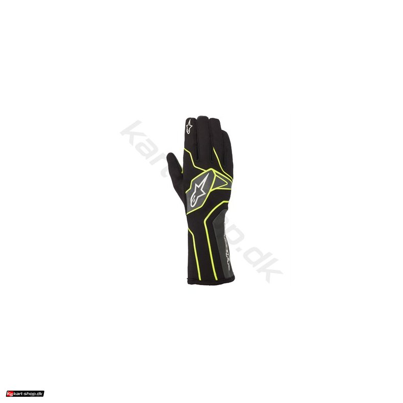 Alpinestars Tech-1 K v2 handske, sort/gul fluo/anthracite, str. S-XXL