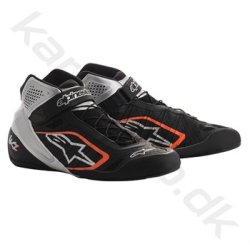 Alpinestars Tech-1 KZ sko, sort/slv/orange fluo, str. 36