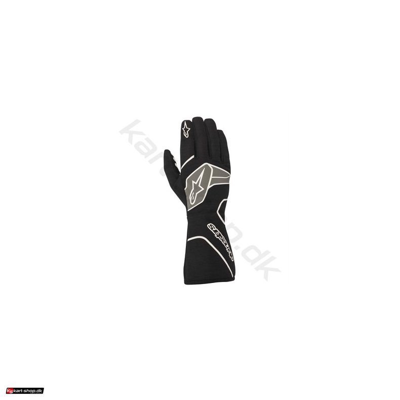 Alpinestars Tech-1 Race v2 handske, sort/hvid - KUN I STR. M.