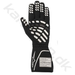 Alpinestars Tech-1 Race v2 handske, sort/hvid - KUN I STR. M.