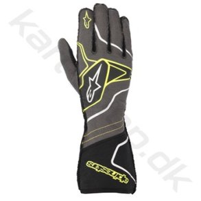 Alpinestars Tech-1 ZX v2 handske, anthracite/gul fluo/sort, KUN I STR. L
