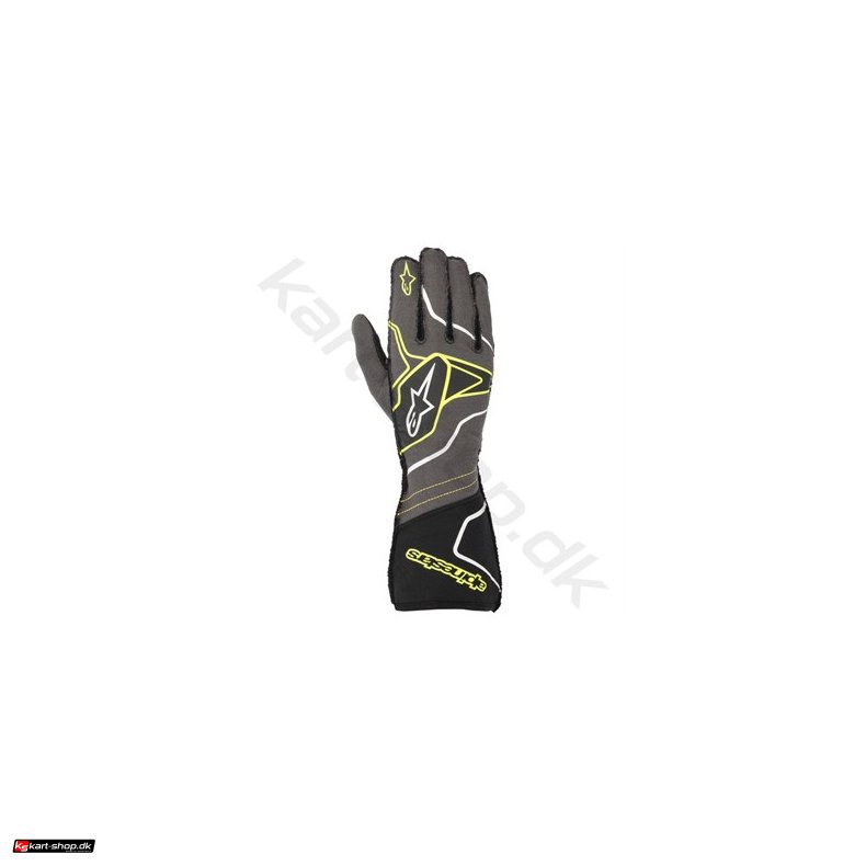 Alpinestars Tech-1 ZX v2 handske, anthracite/gul fluo/sort, KUN I STR. L