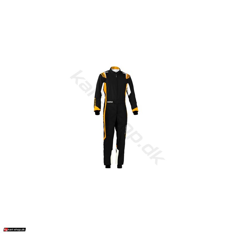Sparco Thunder brne karting kredragt, sort/orange fluo, Str. 120-150 cm