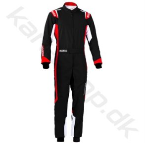 Sparco Thunder karting kredragt, sort/rd, Str. XS-XXL